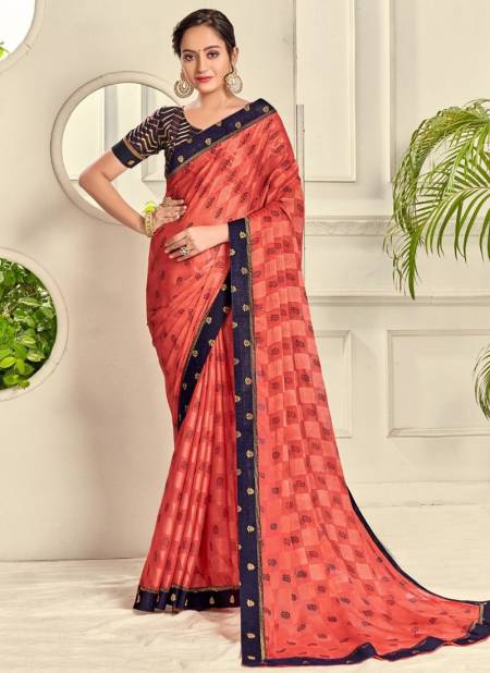 Pink Orange Colour MINTORSI KAMAL BRASSO Latest Fancy Exclusive Wear Designer Saree Collection 27271